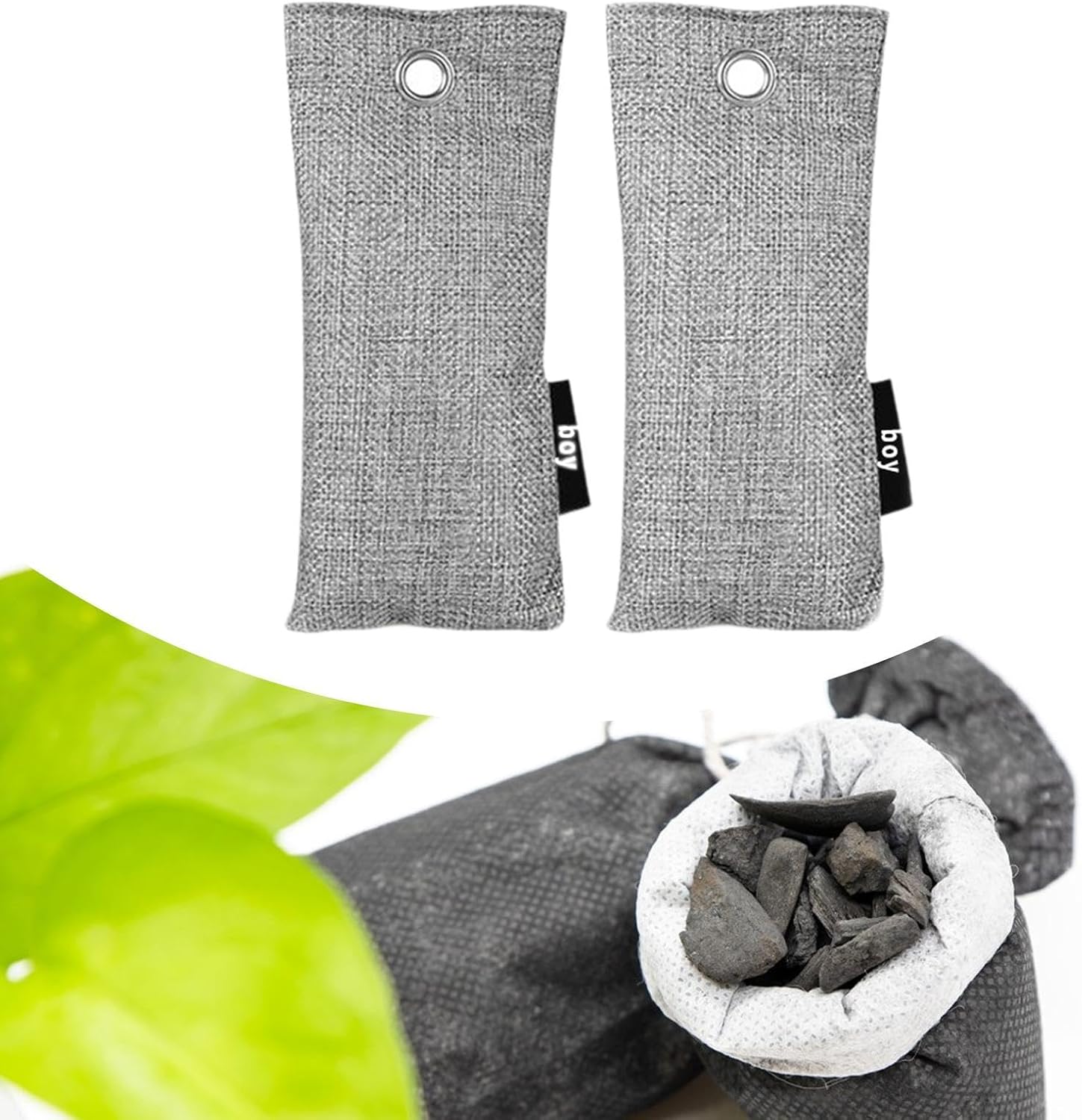2X Bamboo Charcoal Shoe Deodorizers for Fresh Air Purification