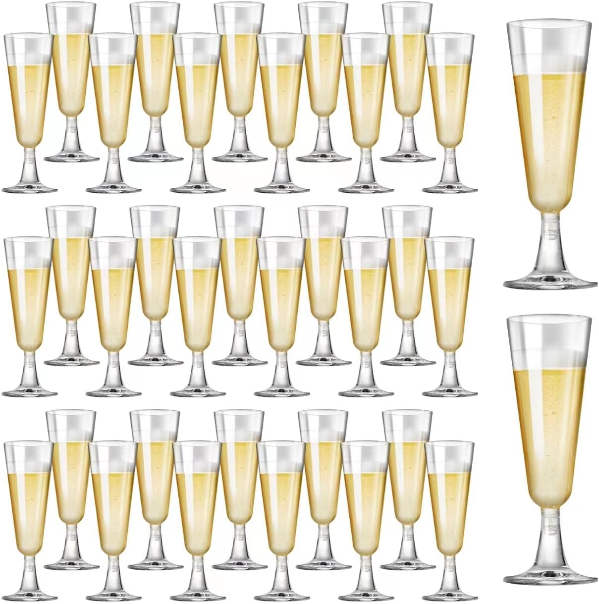 Surehome 40 Pack Plastic Champagne Flutes