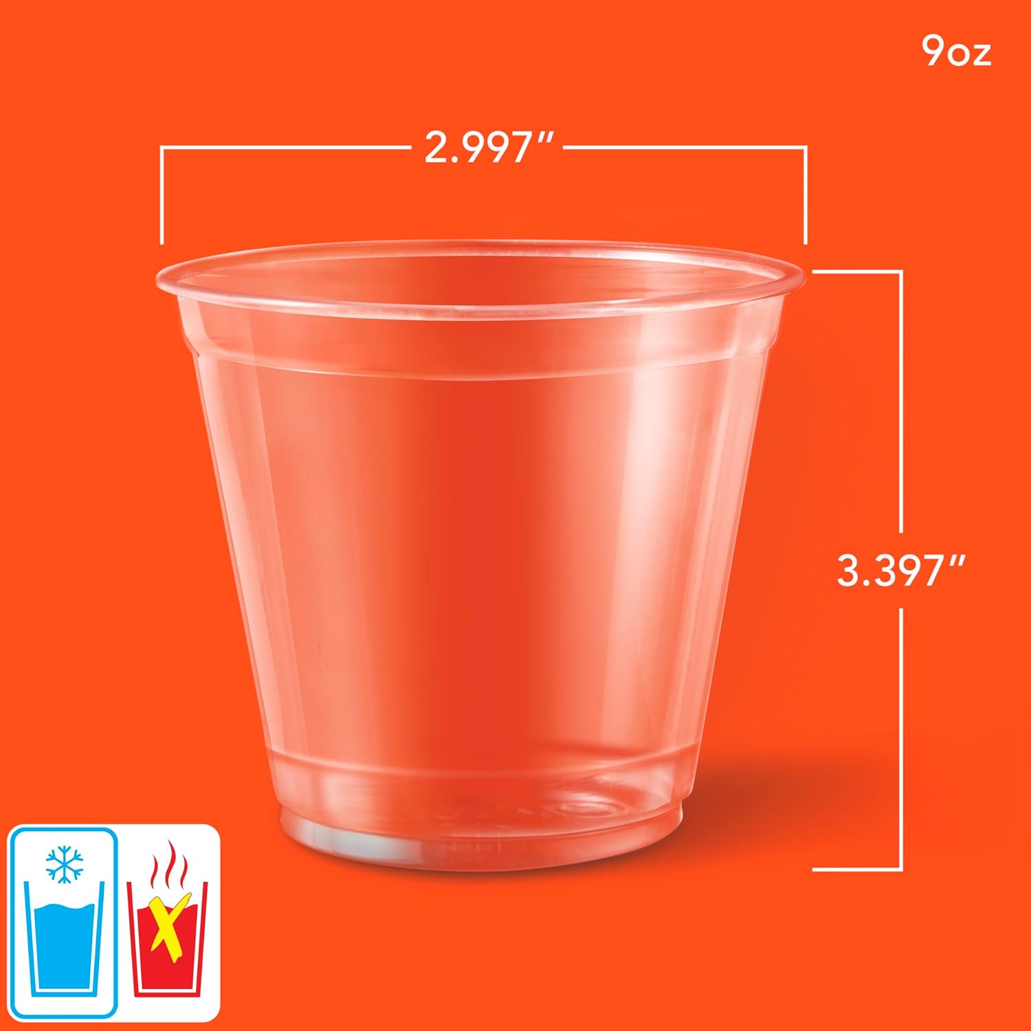 Hefty Party Perfect Clear Plastic Cups 40 Count 9 Ounce