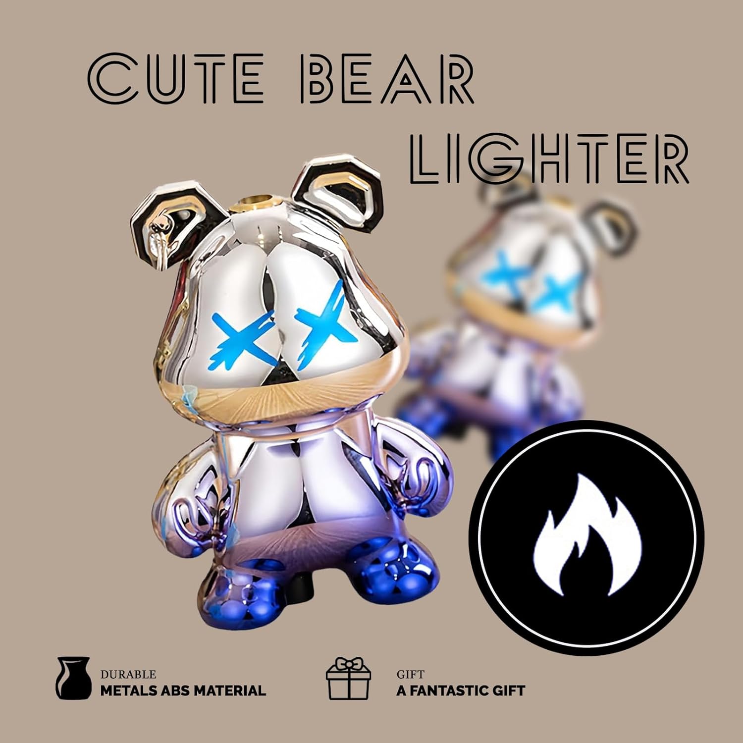 Cute Animal Shaped Lighter Keychain For Women