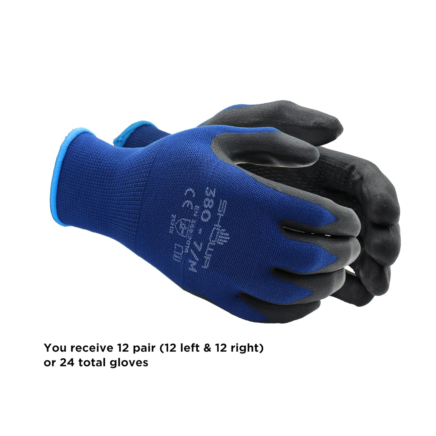 SHOWA Unisex Adult General Purpose Safety Glove Blue Small US