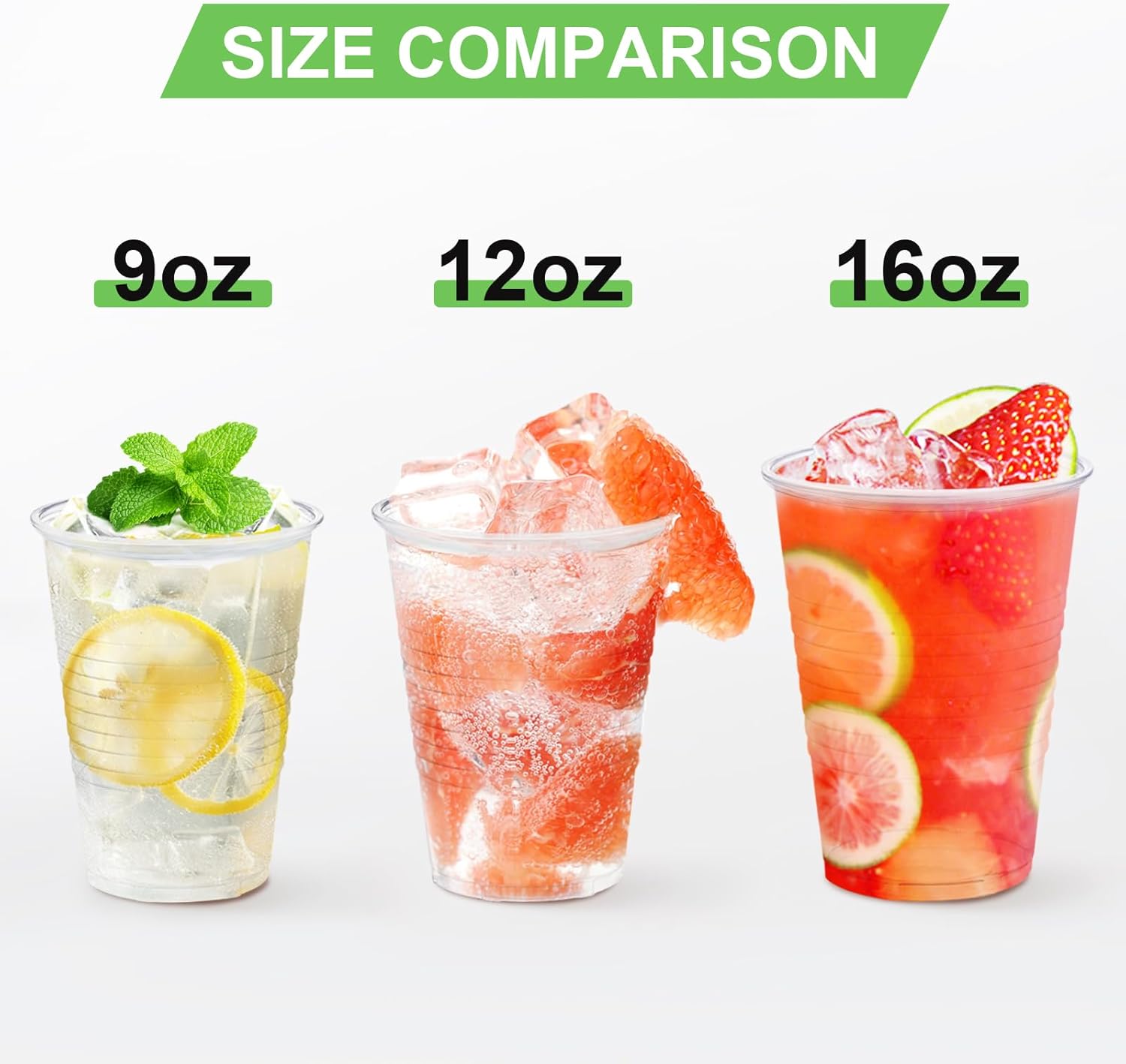 Lamosi 300 Pack 12 Oz Clear Plastic Cups