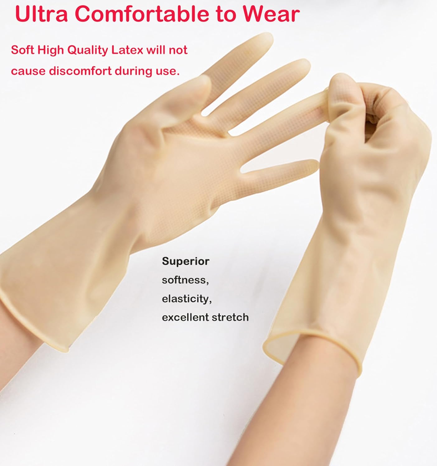 6 Pairs Latex Cleaning Gloves for Kitchen and Home