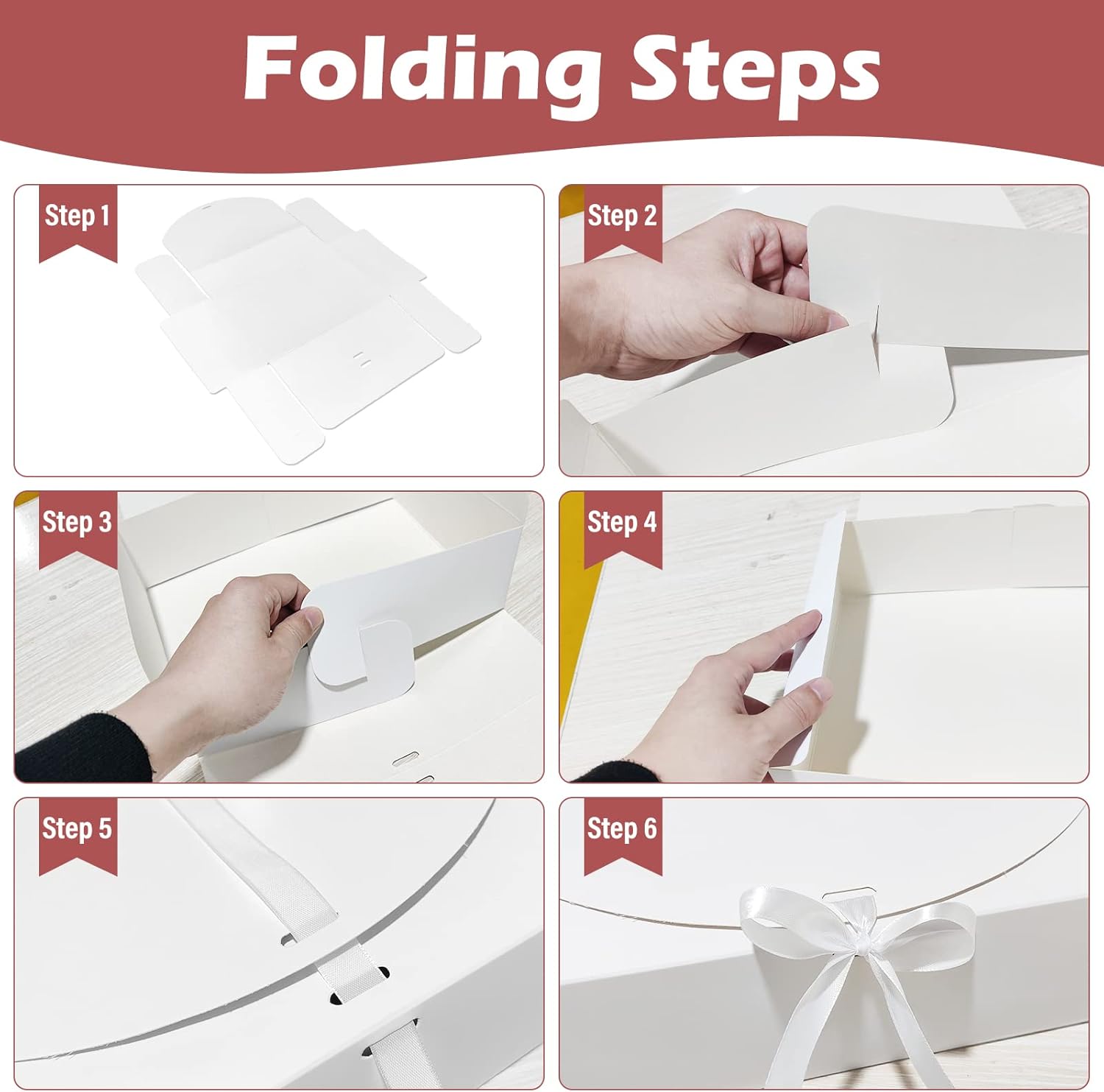 10 PCS Kraft Gift Boxes with Lids for Weddings and Gifts