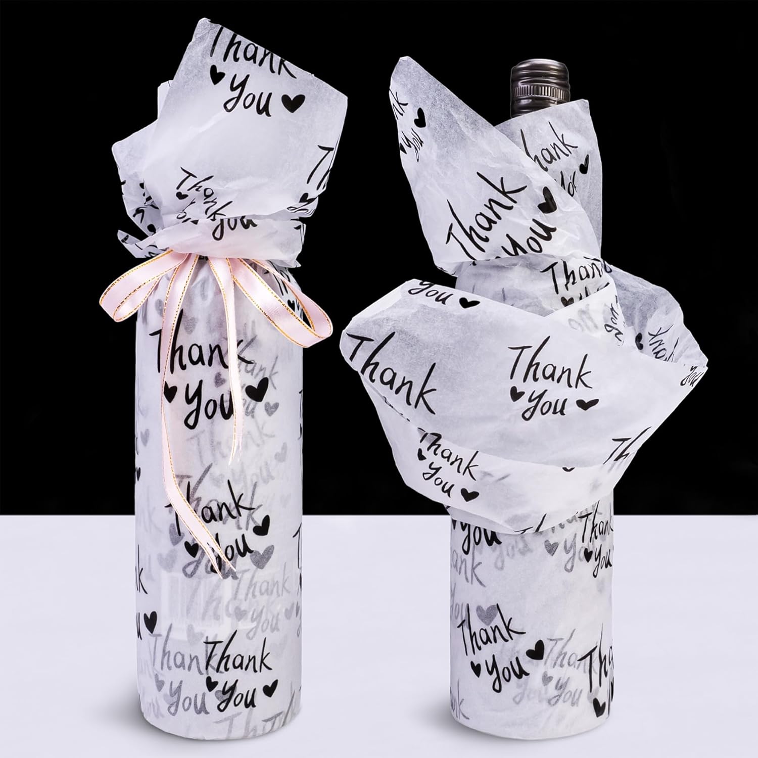 MR FIVE Black and White Thank You Tissue Paper Bulk