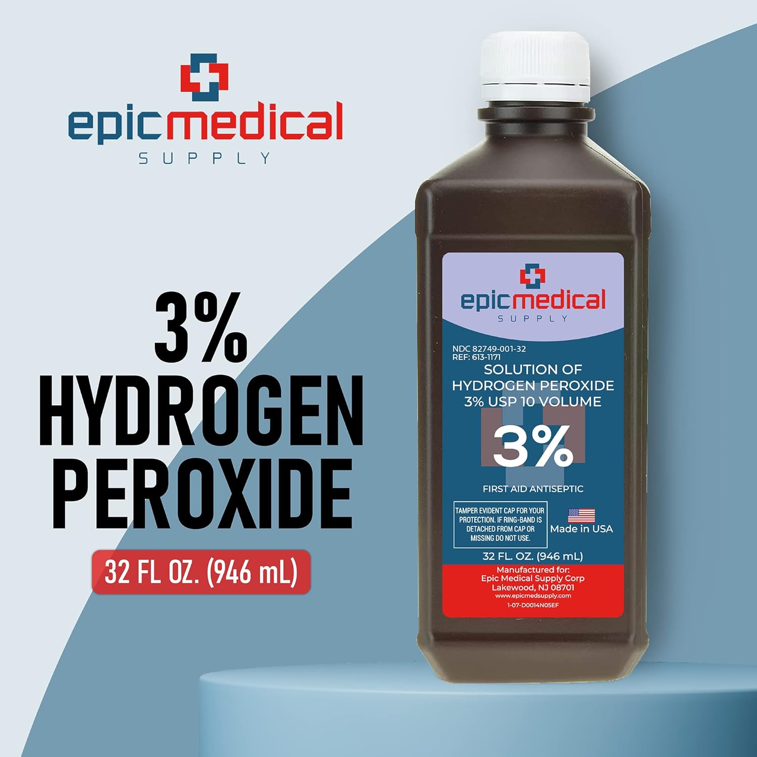 32 oz Hydrogen Peroxide First Aid Antiseptic Cleaner 3 USP