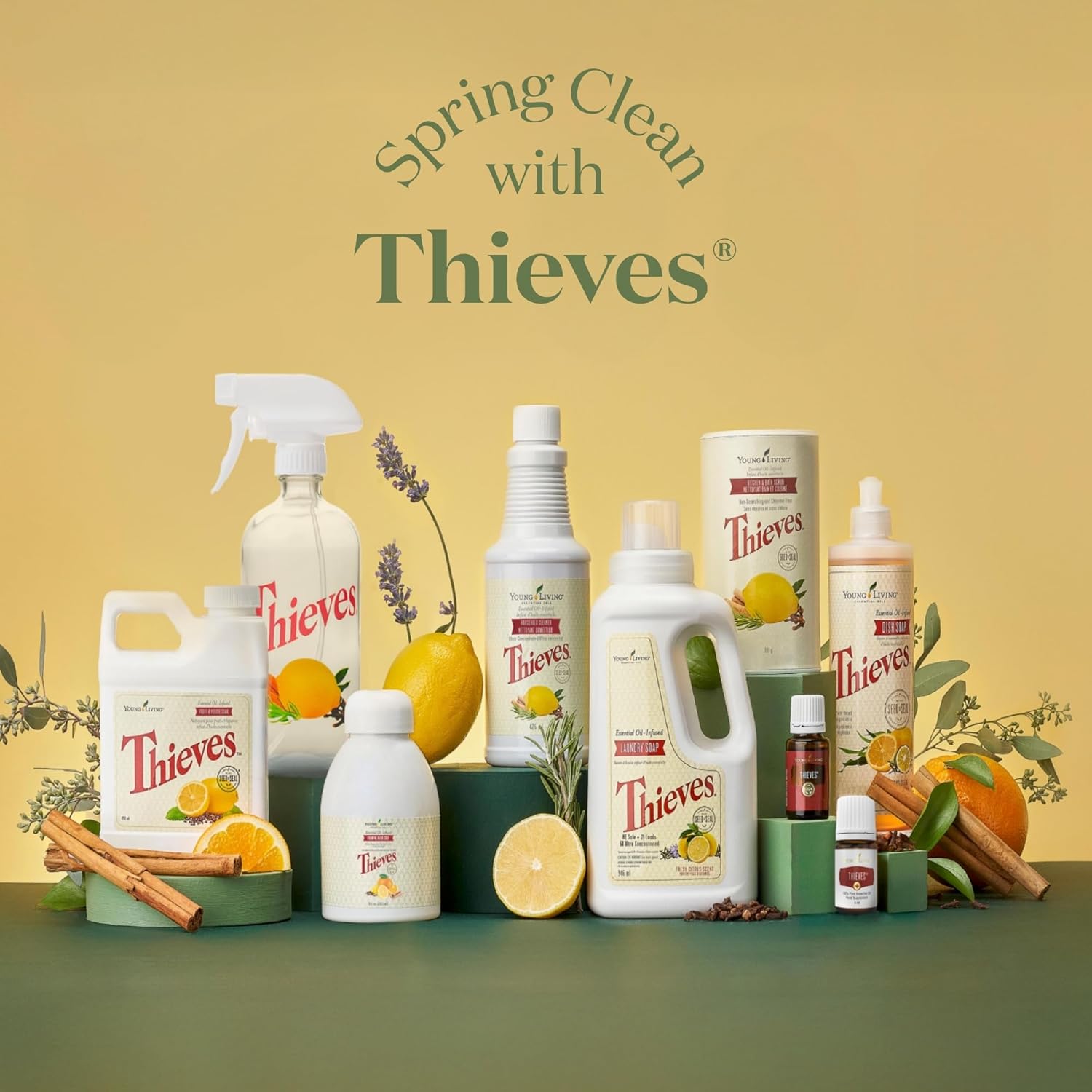 Thieves Household Cleaner 144 Oz Plant Based Multi Surface Solution