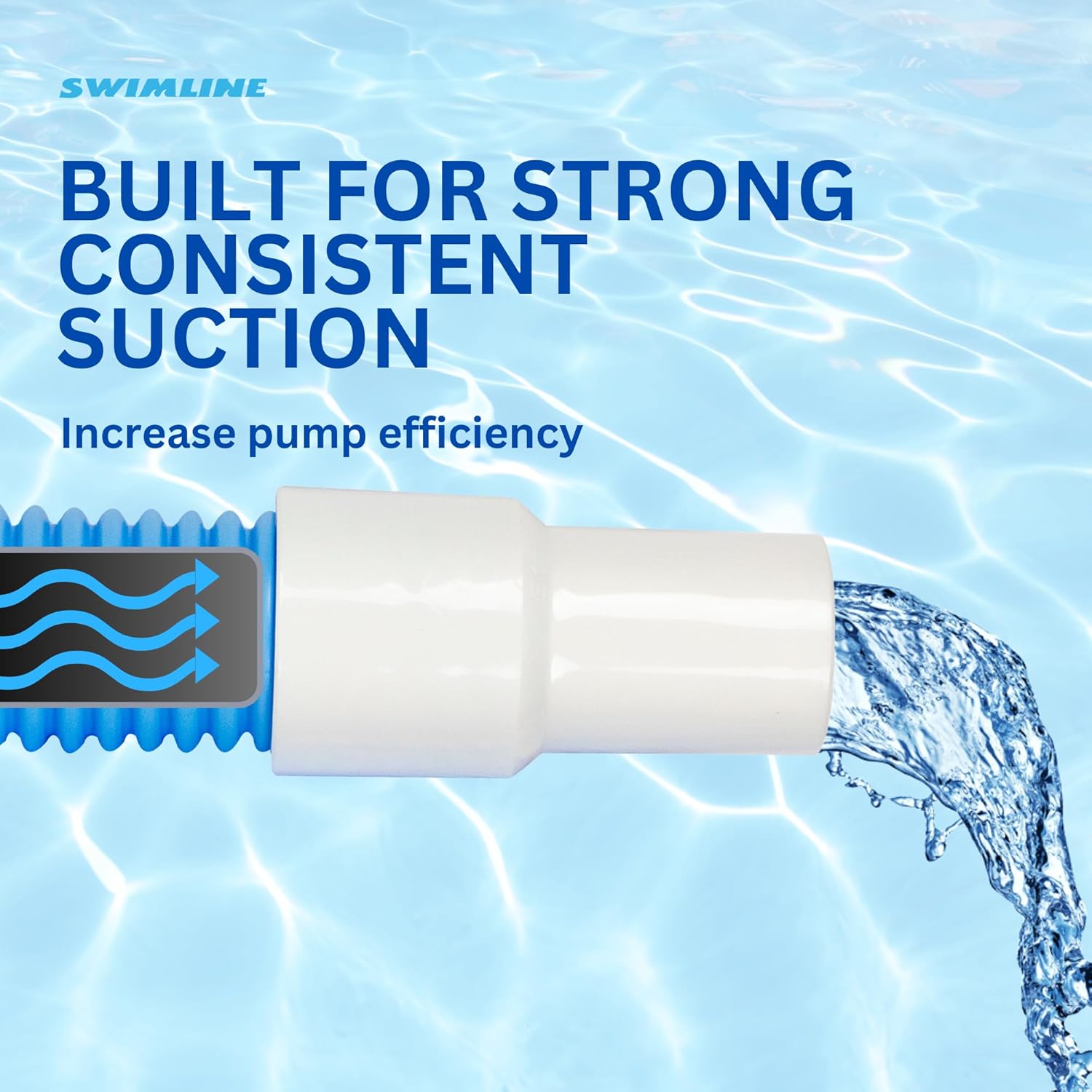 Hydrotools Pool Vacuum Hose 125 X 24 Kink Resistant Swivel Cuff