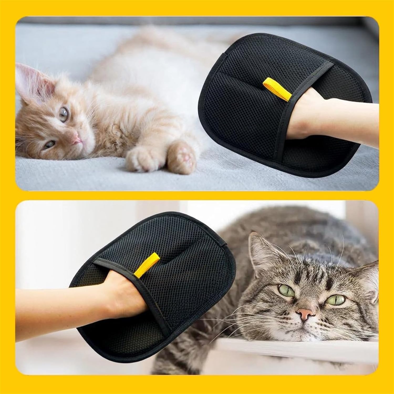 Double-Sided Pet Grooming Gloves for Smooth Cleaning