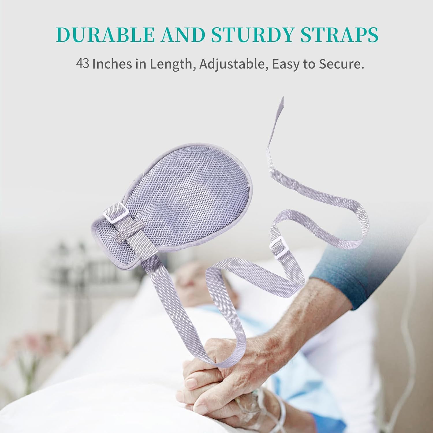 Medical Restraint Gloves - 2Pcs Washable for Seniors
