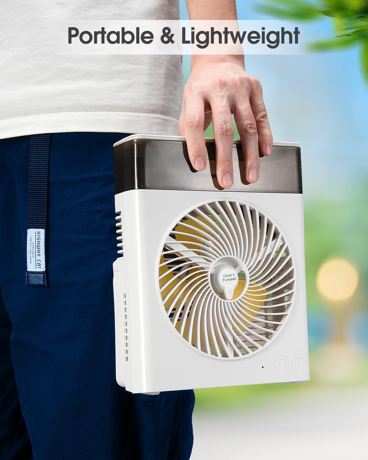 JINLICTE 8000mAh 8-Inch Misting Fan for Cooling