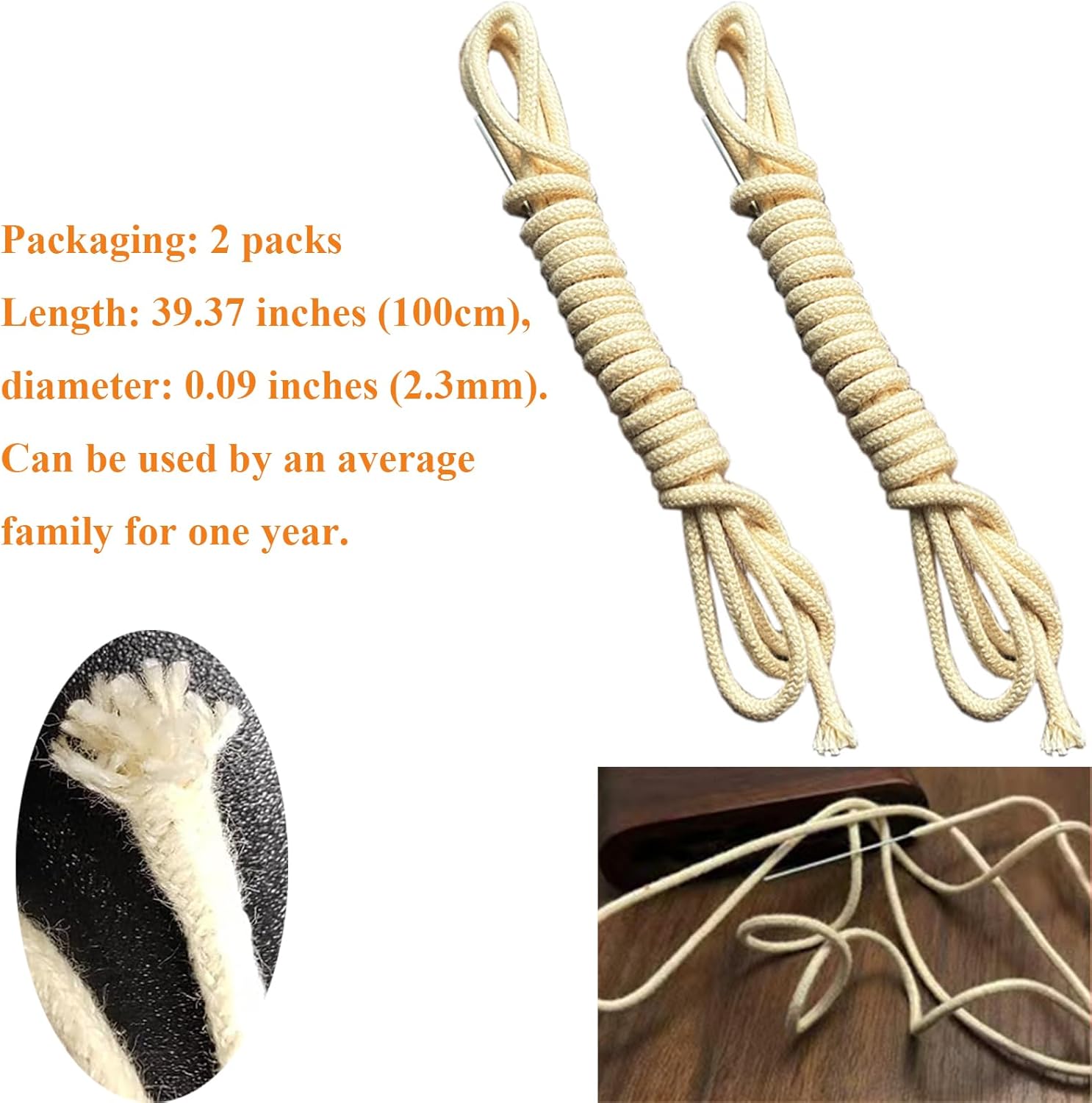 1M Kerosene Lighter Wick Replacement with Metal Needle