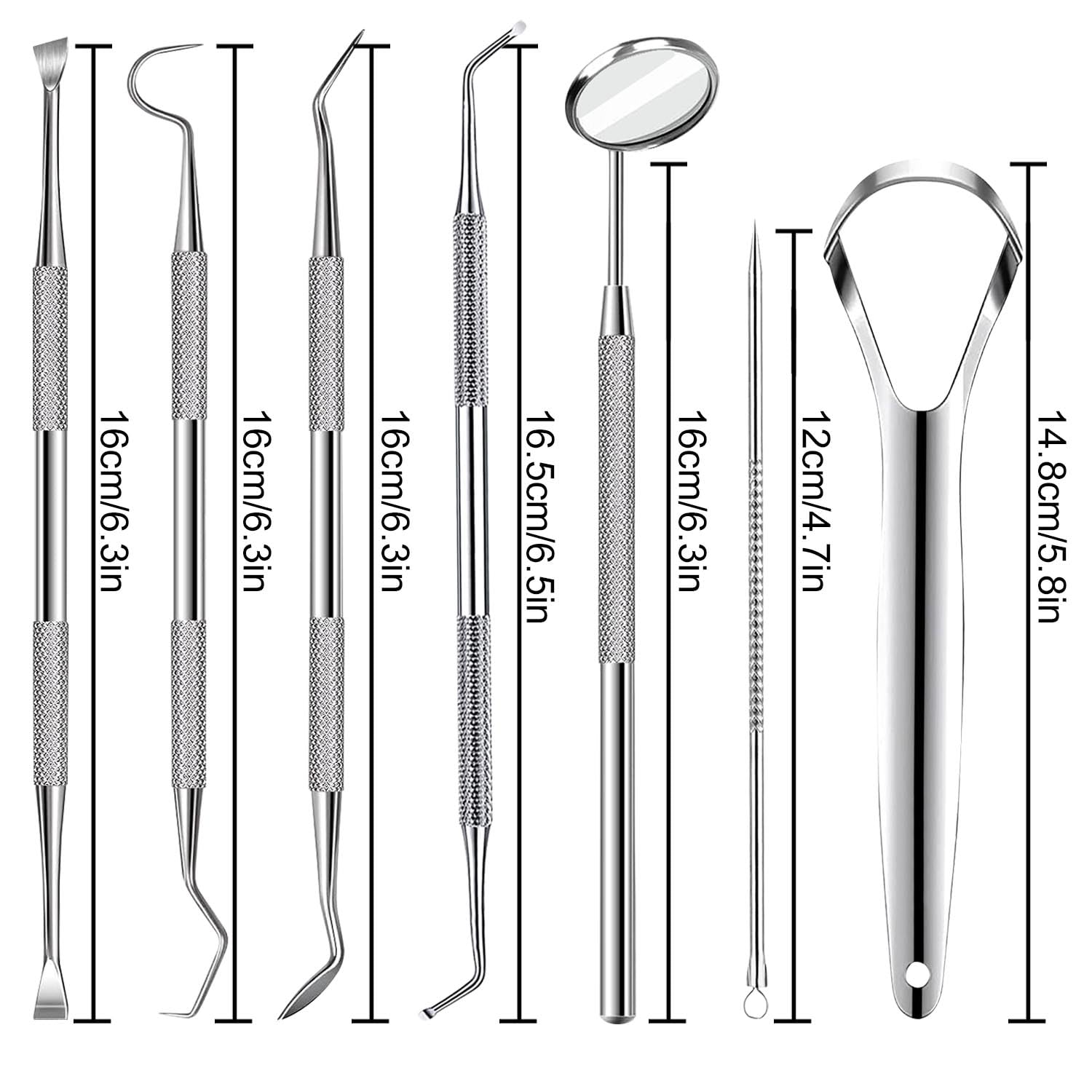 7pcs Dental Tools Kit with Case for Teeth Cleaning