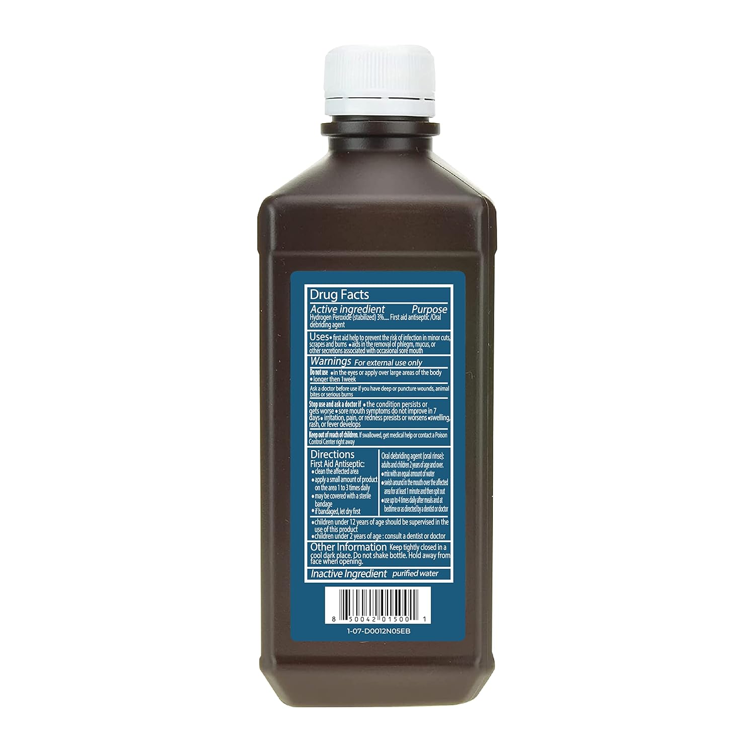 3 Hydrogen Peroxide Solution 16 Oz First Aid Antiseptic Cleaner