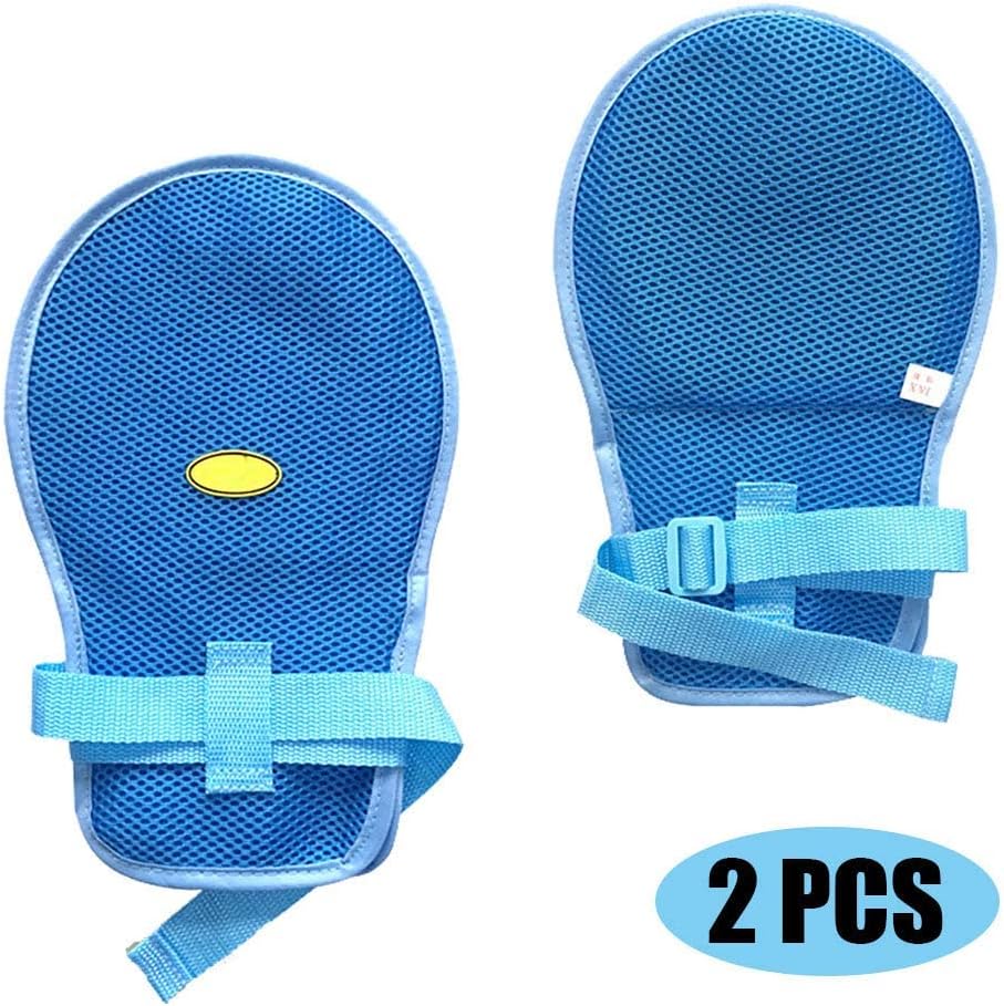 Fanwer Dementia Restraint Gloves - 2PCS Blue Unisex Protective Gloves