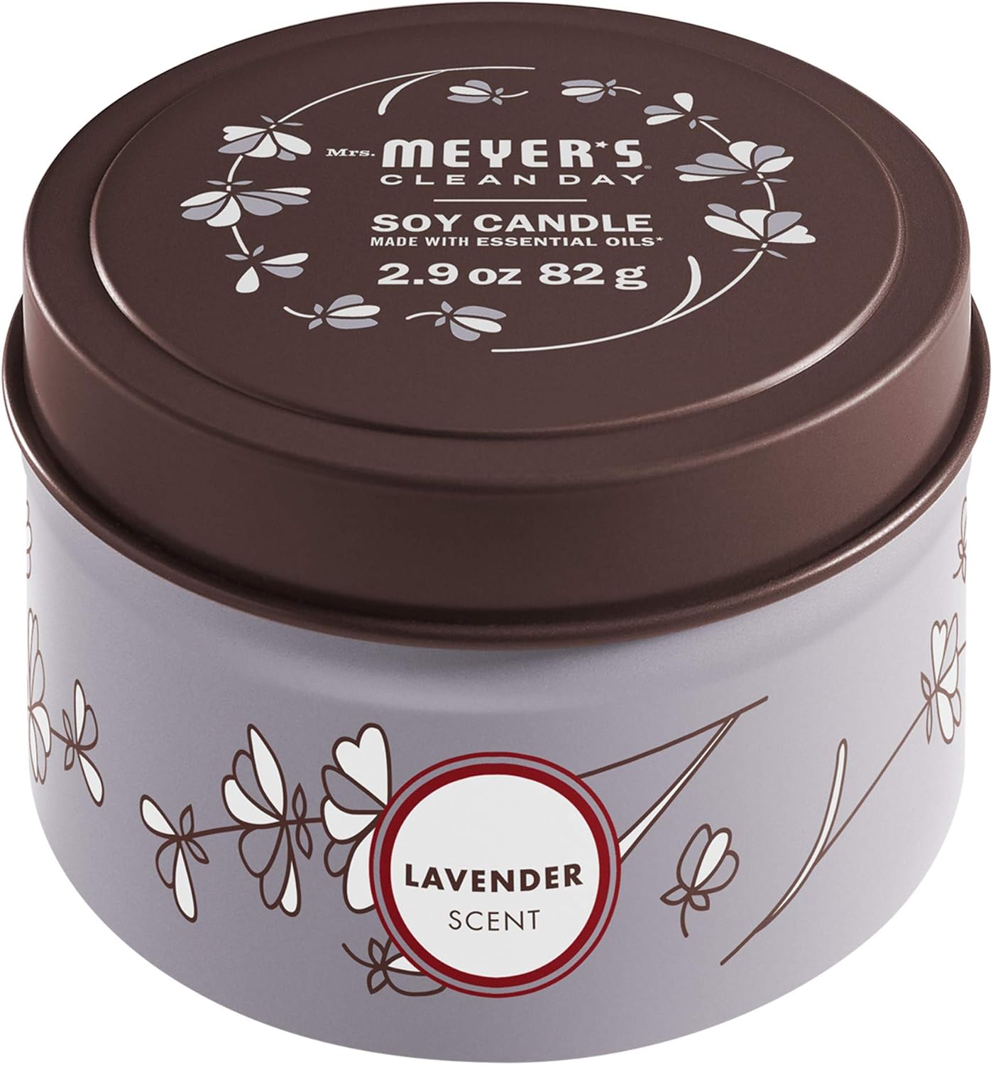 Mrs Meyers Lavender Soy Candle 12 Hour Burn