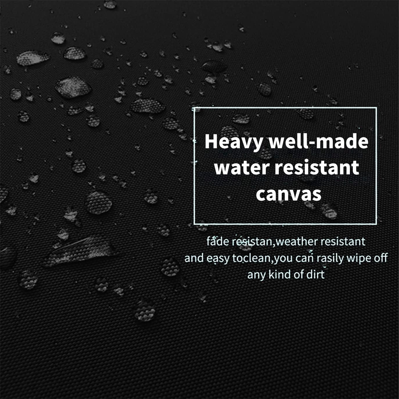 Cinnamonee 2 Pack Black Water Resistant Cushion Covers