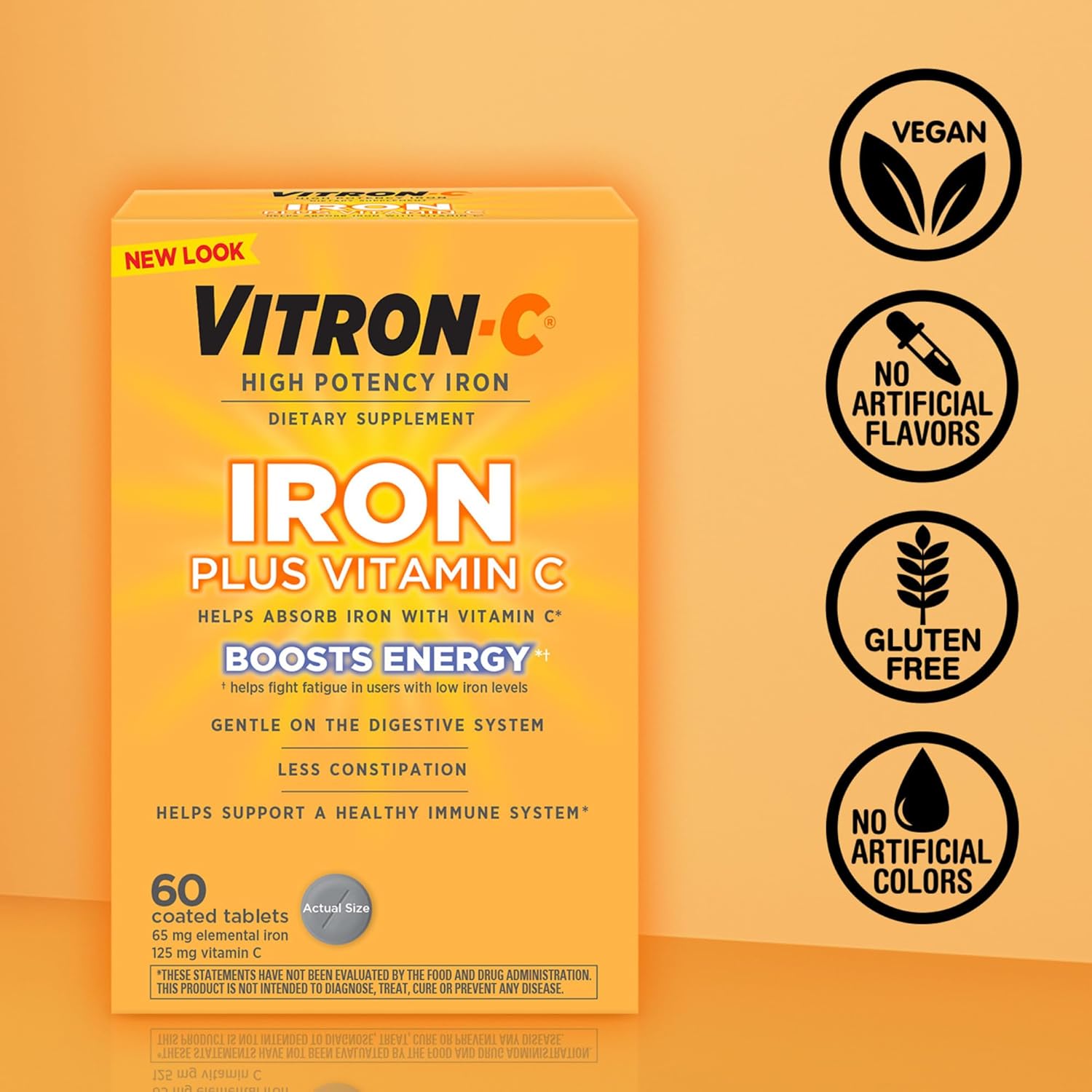 Vitron C Iron Supplement 60 Count