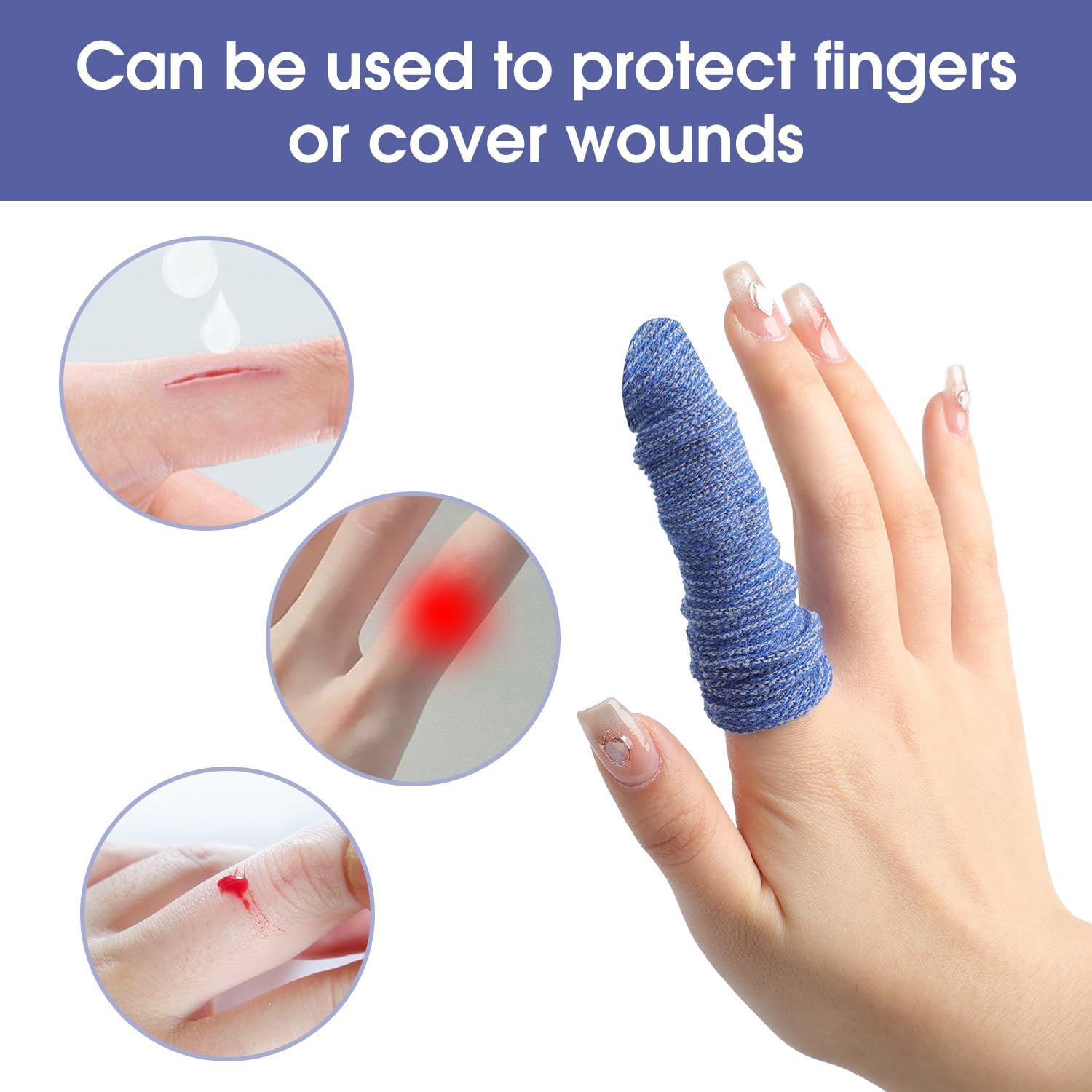 30 PCS Reusable Breathable Finger Cots for Work and Home Use