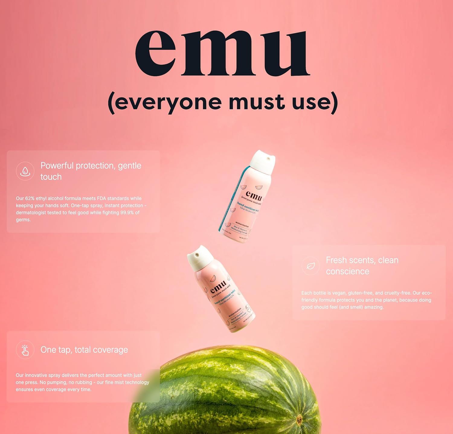 EMU Hand Sanitizer Travel Spray 22oz