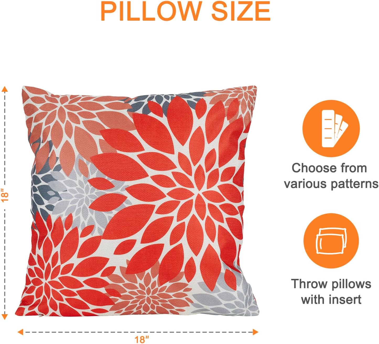 Waterproof Outdoor Throw Pillows Set of 2