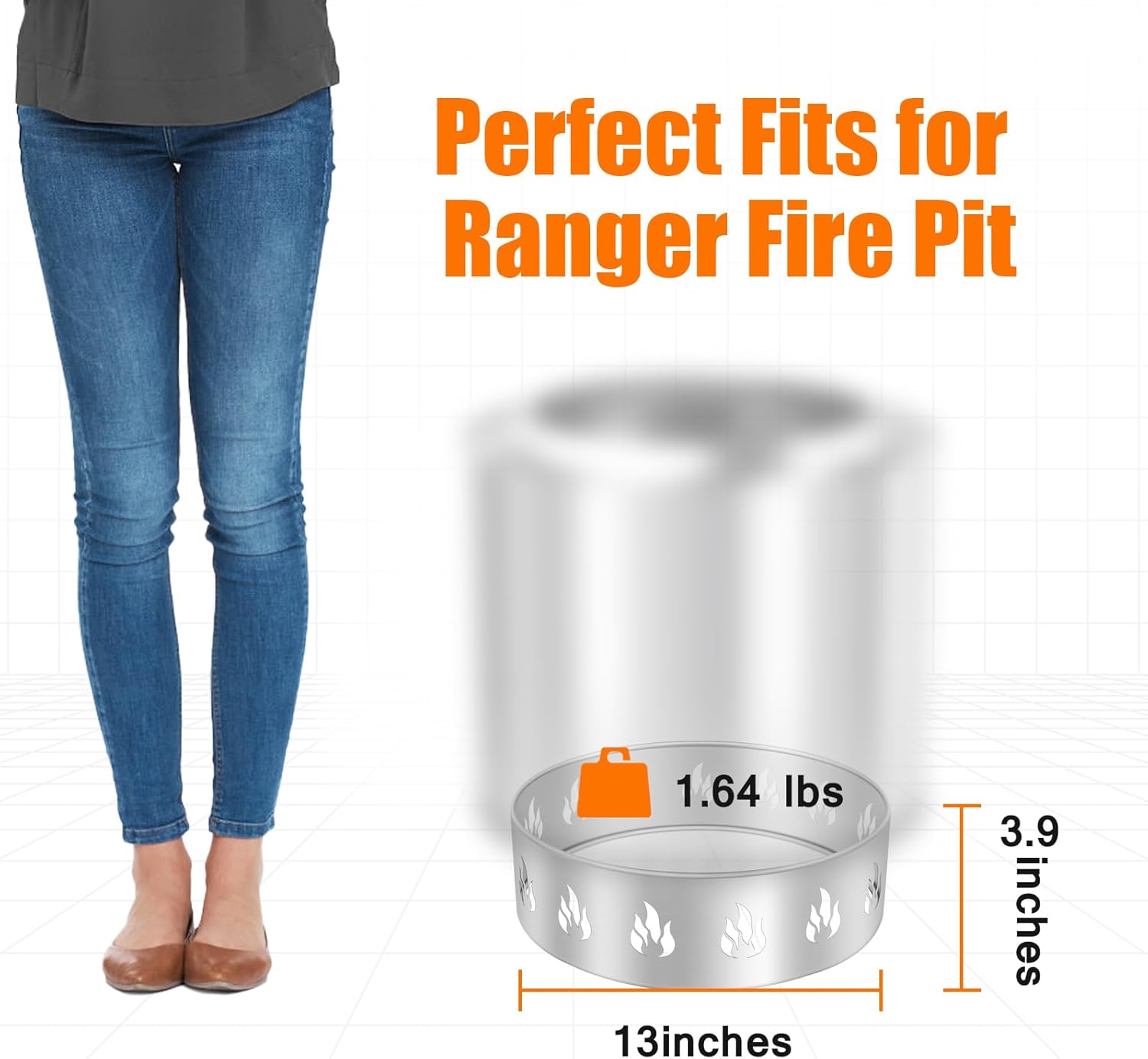 Hisencn Fire Pit Stand for Solo Stove Ranger