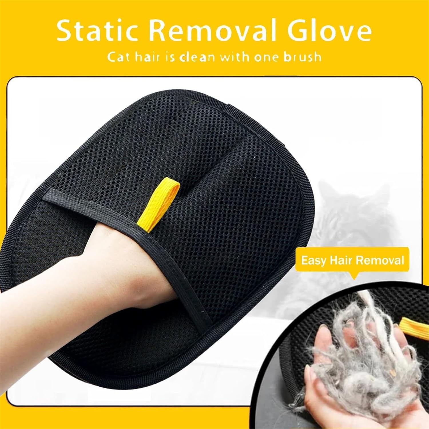Double-Sided Pet Grooming Gloves for Smooth Cleaning