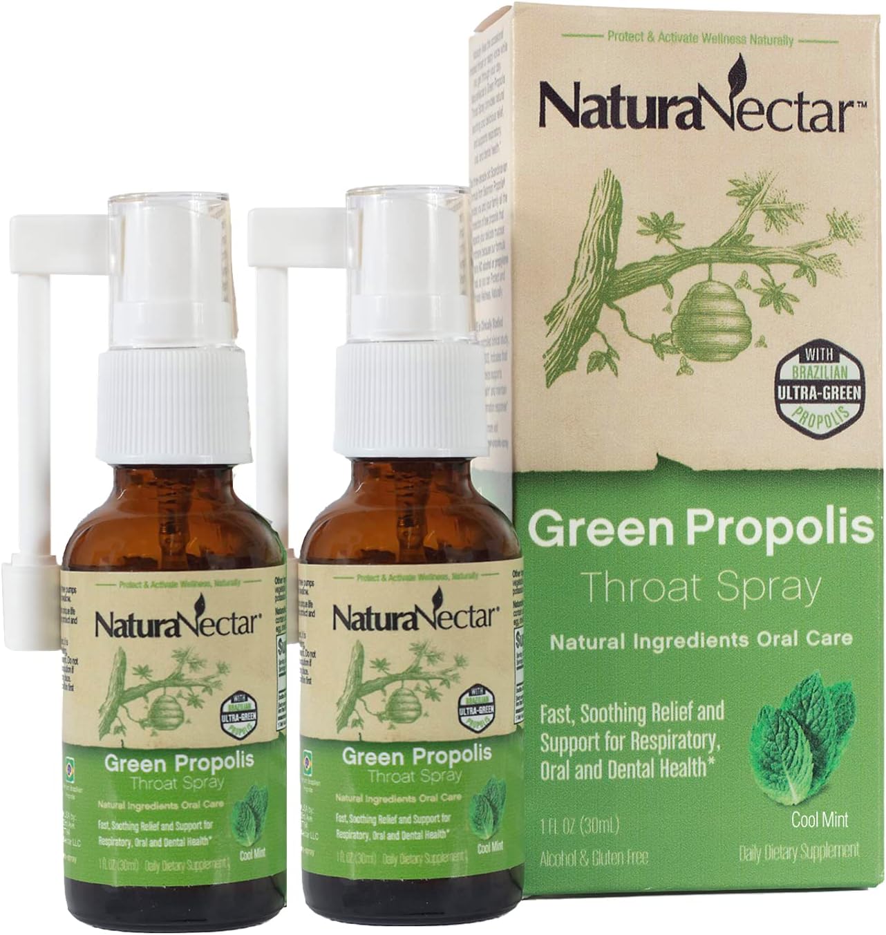 NaturaNectar Green Bee Propolis Throat Spray