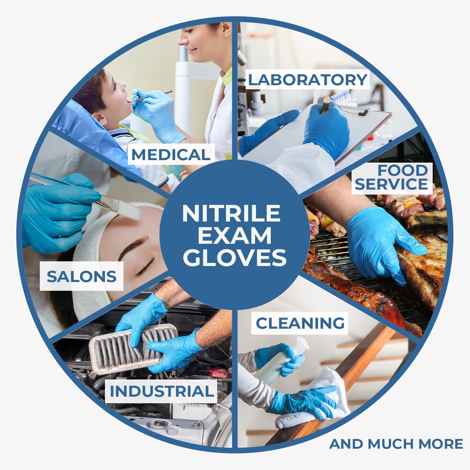Nitrile Exam Gloves 4Mil Thick Latex-Free Powder-Free