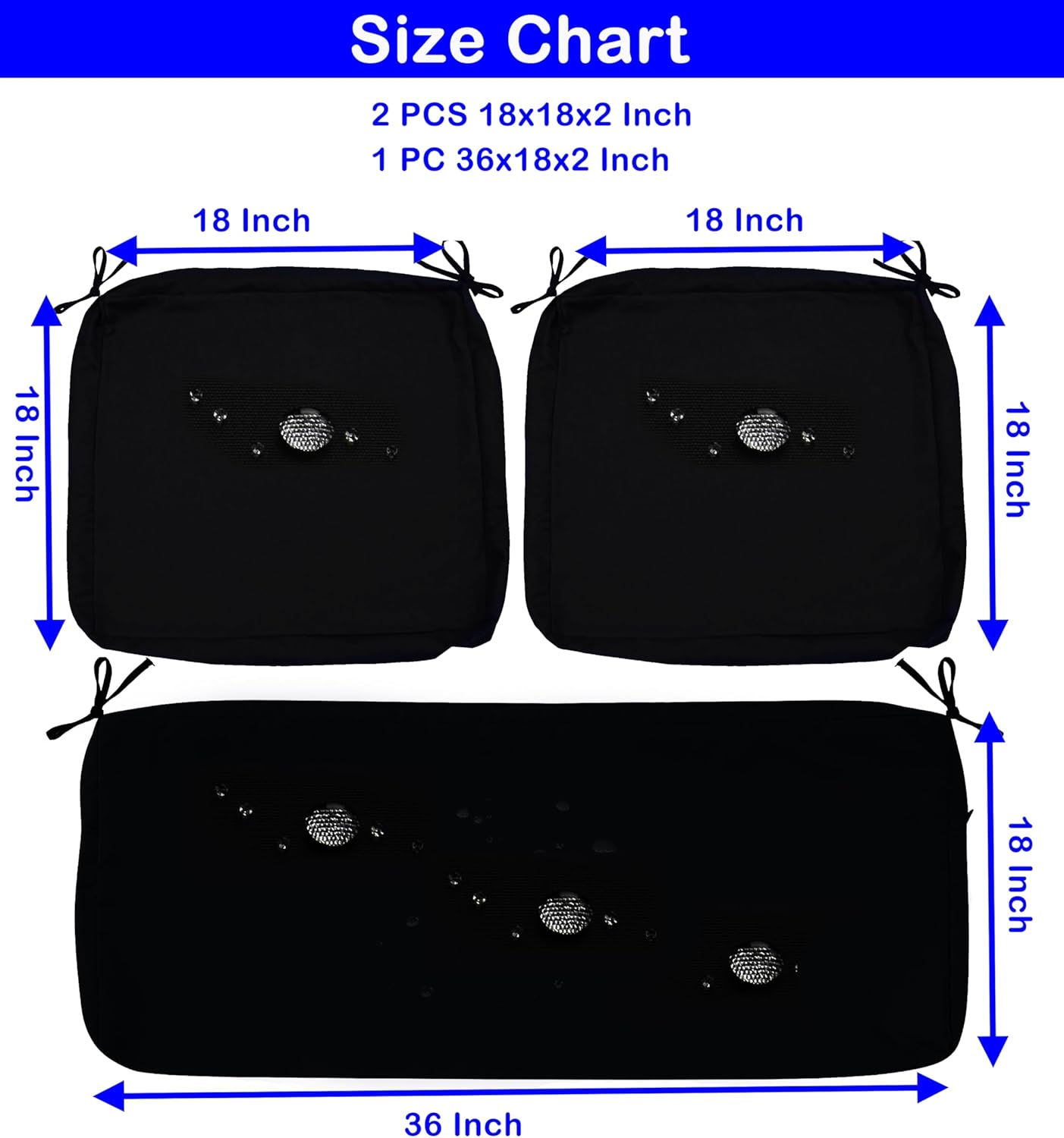 Sigmat 3 Pack Seat Cushion Covers for Outdoor Wicker Rattan Chairs