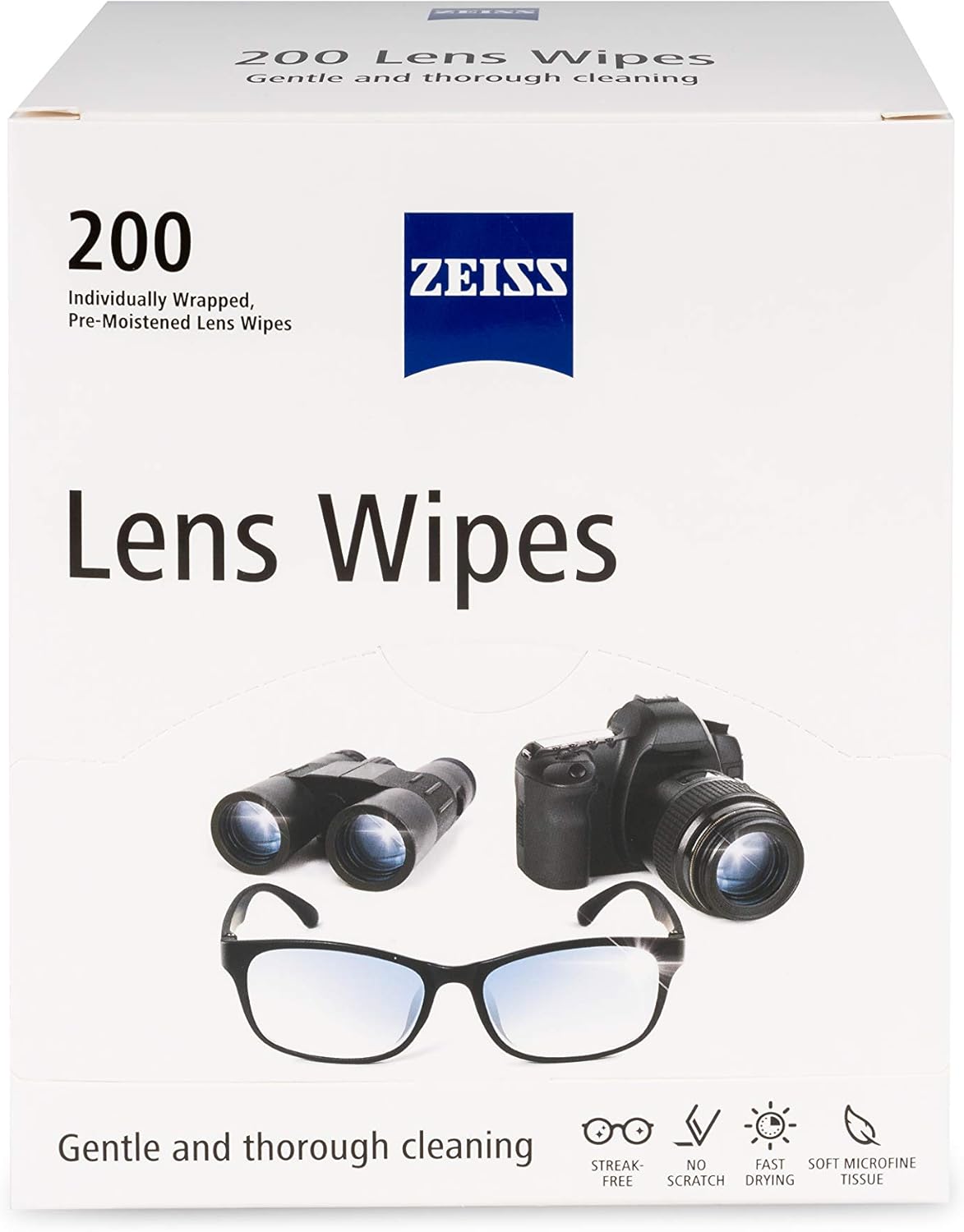 ZEISS Pre-Moistened Lens Wipes 200 Count