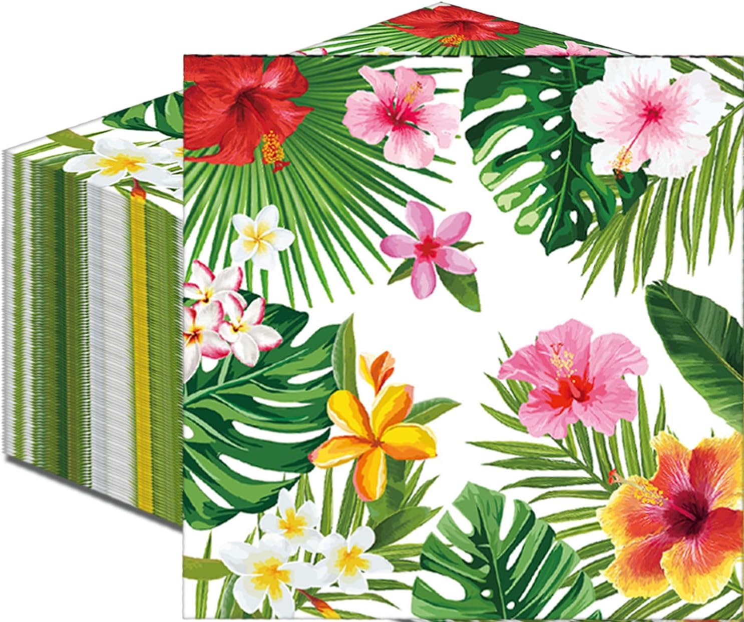 50 Count Tropical Hibiscus Decor Paper Napkins