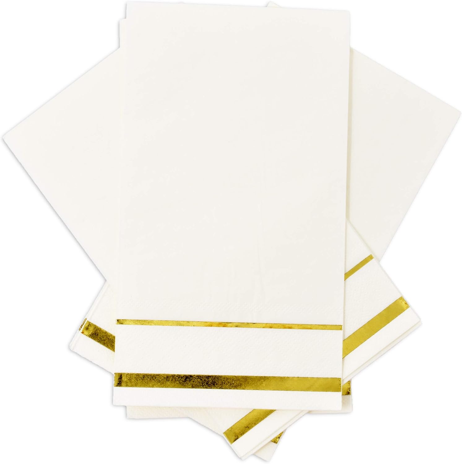 Gift Boutique 100 Gold Trim Lined Napkins Elegant Dinner Party Use
