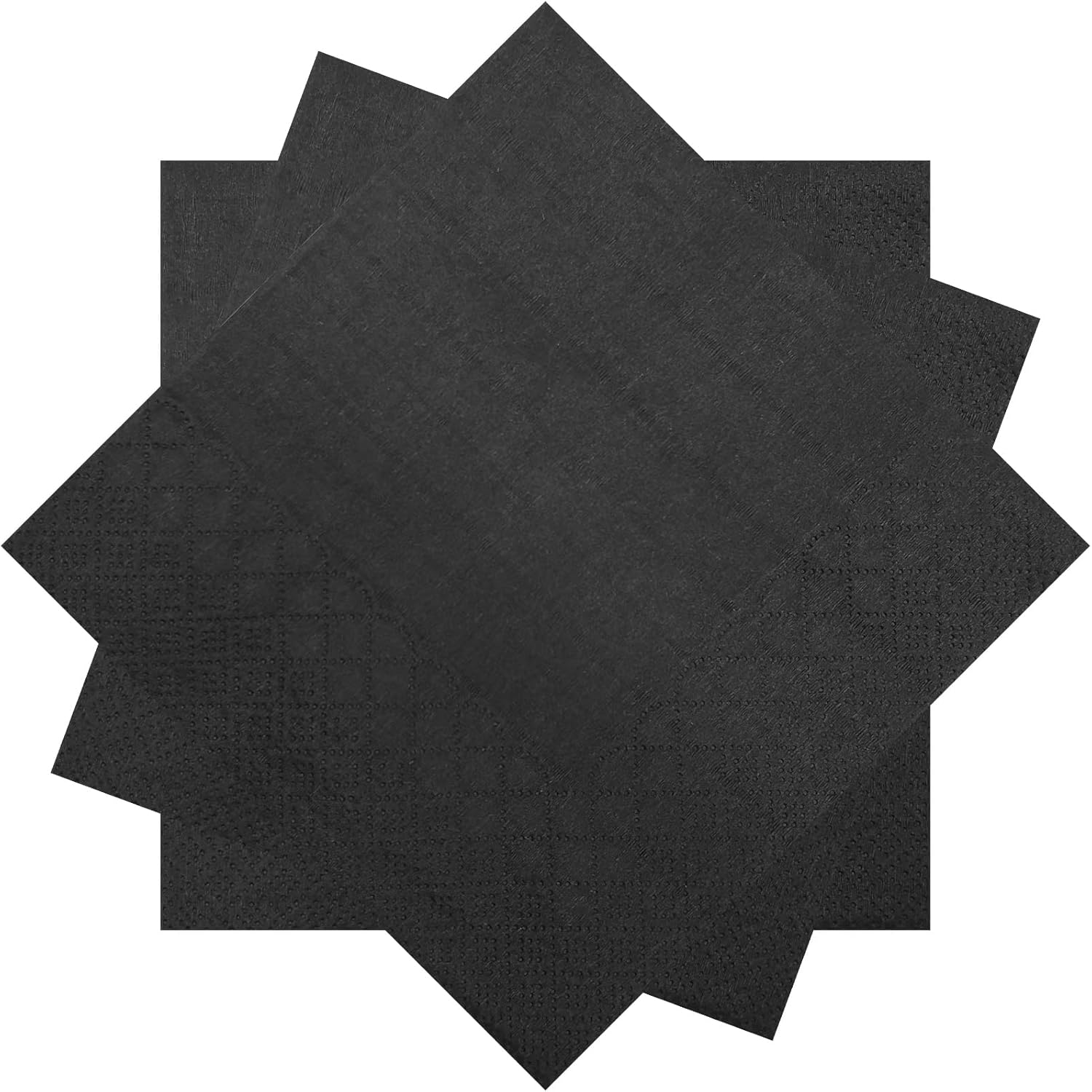 300 Count Black Disposable Napkins 10x10 2-Ply