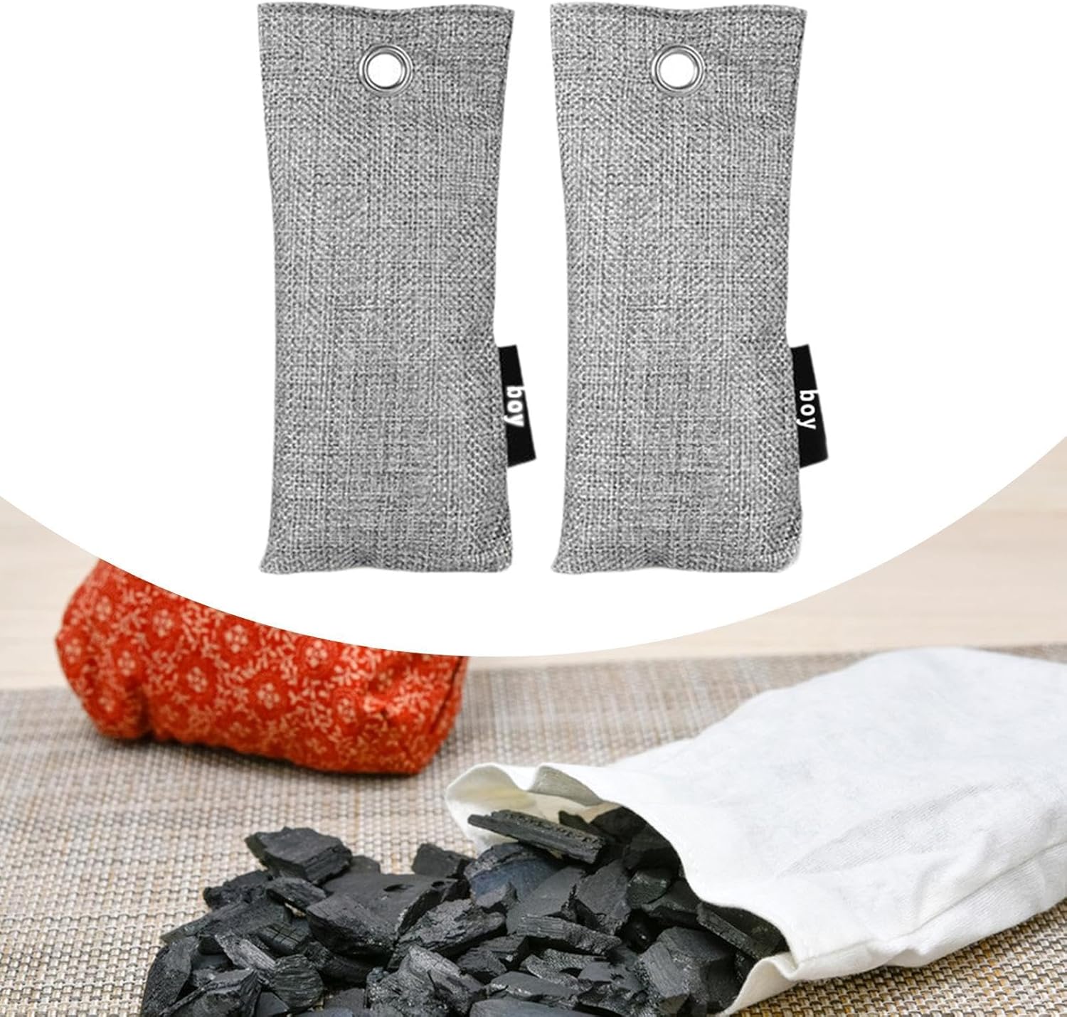2X Bamboo Charcoal Shoe Deodorizers for Fresh Air Purification