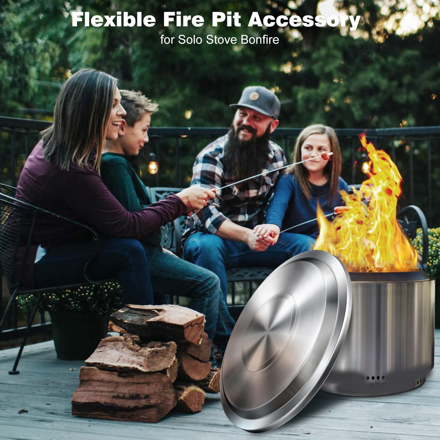 Hipiere 195 Inch Fire Pit Lid for Solo Stove Bonfire 10 20