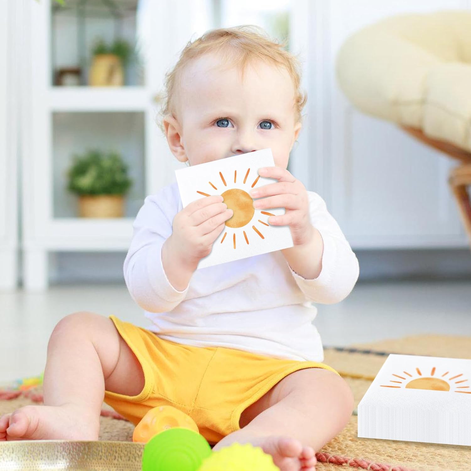 50 pcs Boho Sun Paper Napkins for Birthday Party