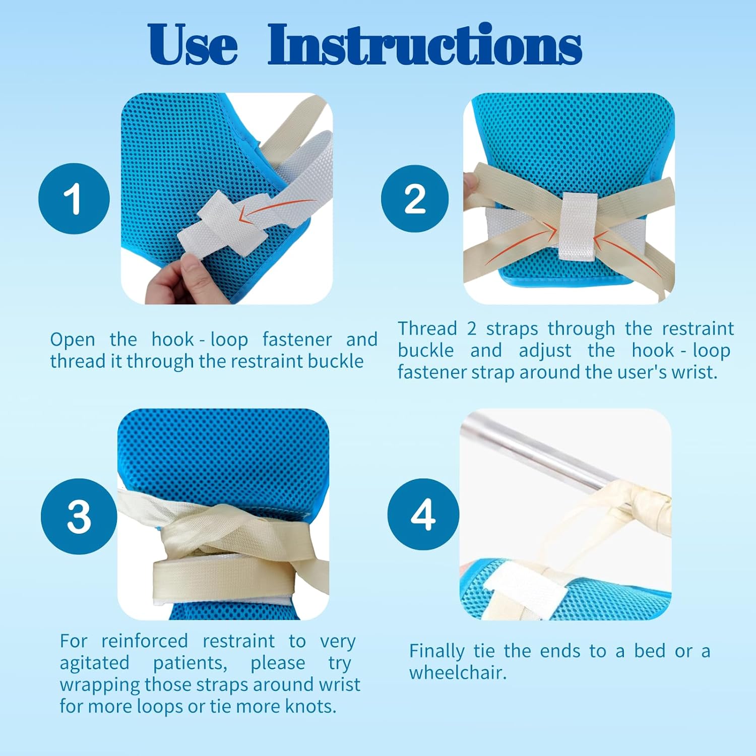 Lmaray 2 Pack Dementia Hand Restraint Gloves for Elderly