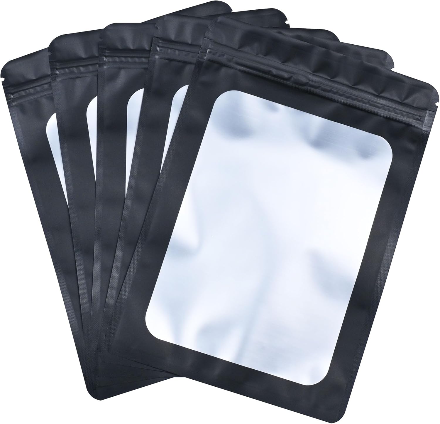Resealable Mylar Pouch Pen Bags 100PCS Black 55 x 8 Inch