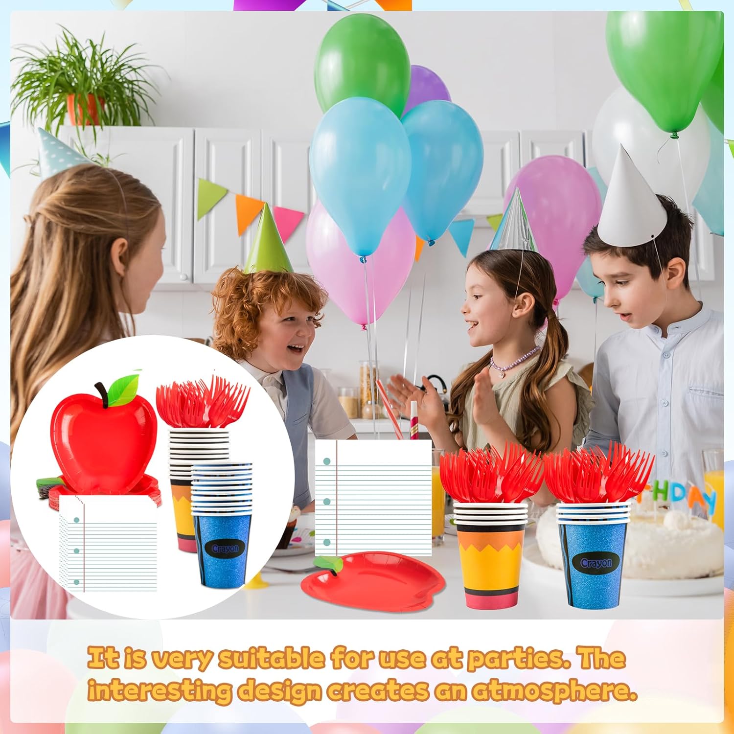 50 Pcs Notebook Shaped Disposable Napkins for Back to School Party