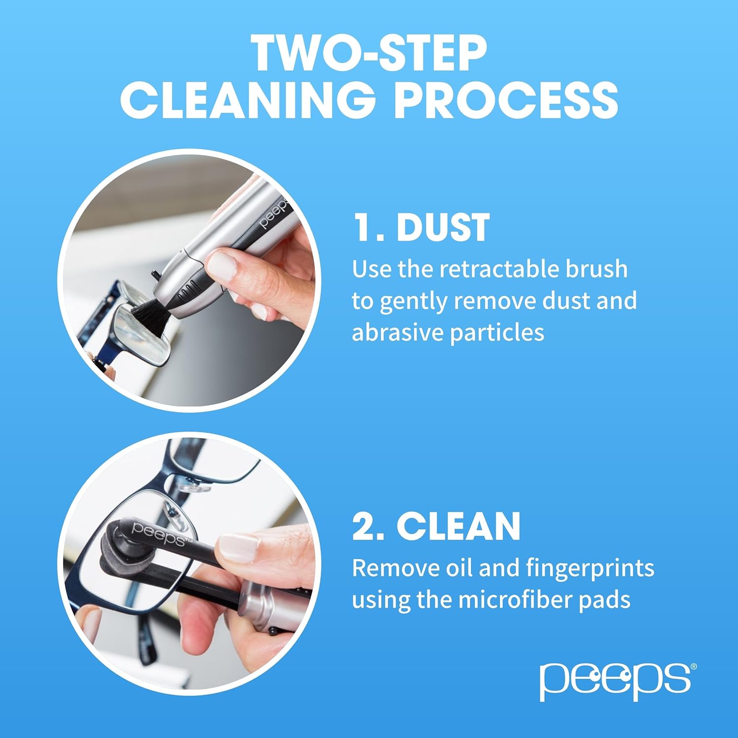 CarbonKlean Peeps Glasses Cleaner - 1 Count
