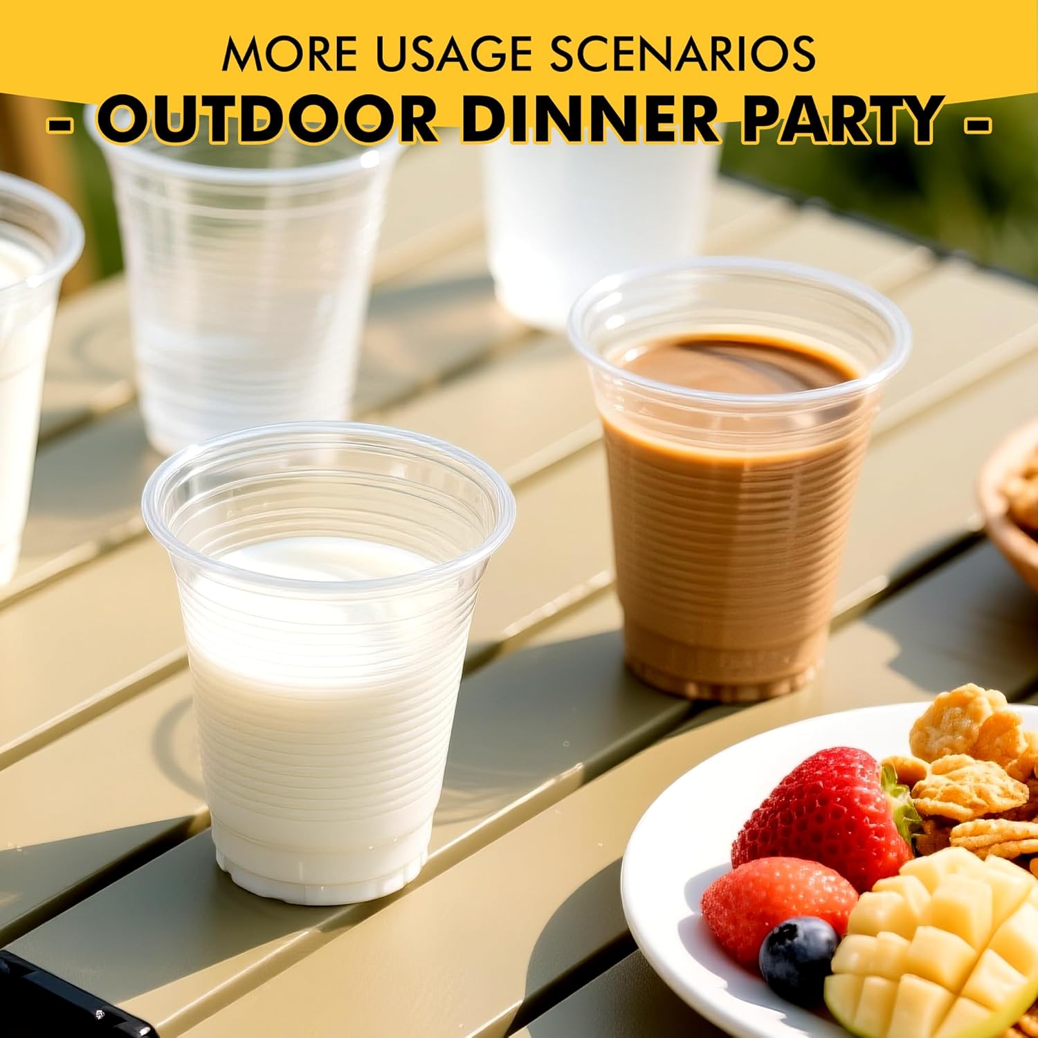 RACETOP 500 Pack 9 oz Clear Plastic Cups