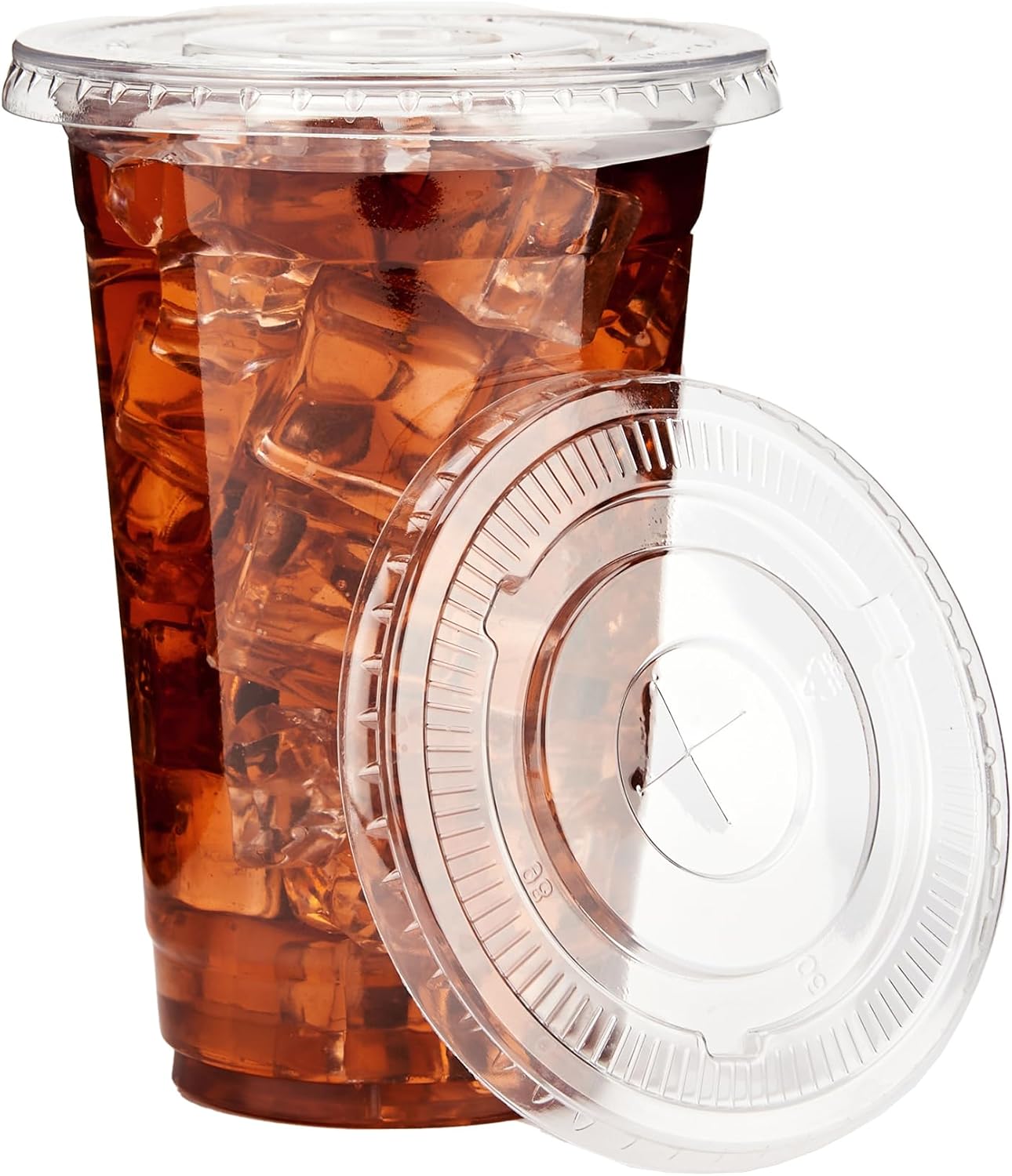 YEEHAW 16 oz 100 Pack Iced Coffee Cups with Lids