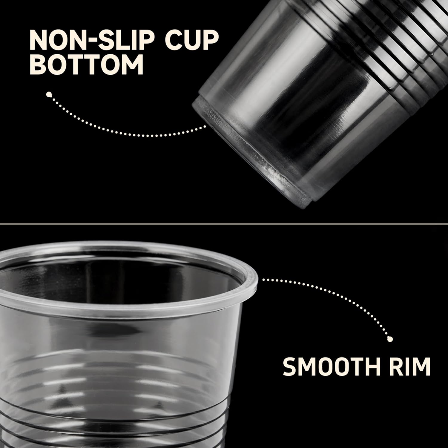 YEEHAW 9 Oz Plastic Cups 500 Pack Clear Party Cups