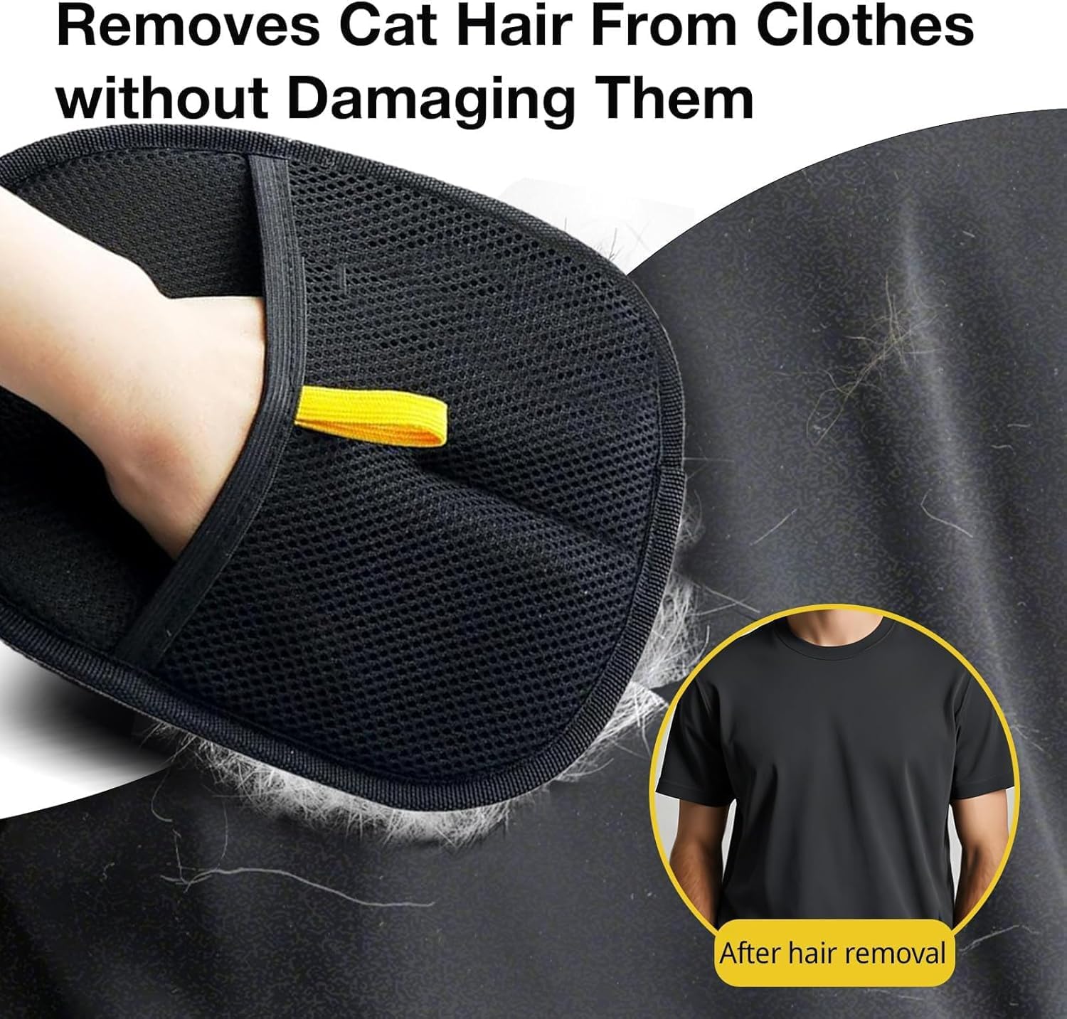 2 pcs Double Sided Pet Grooming Gloves for Hair Removal