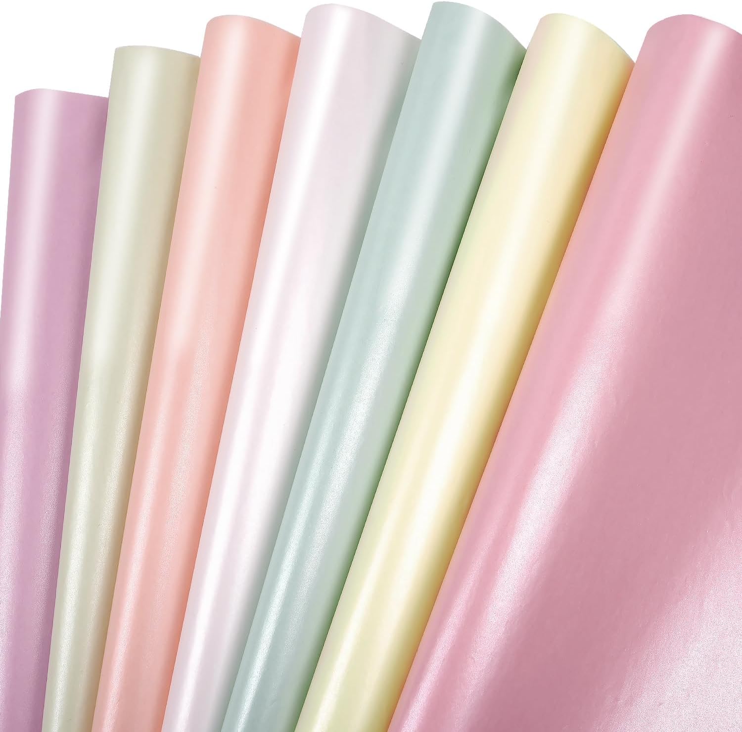 MAMUNU 105 Sheet Metallic Pastel Wrapping Tissue Paper 20x14 Inches
