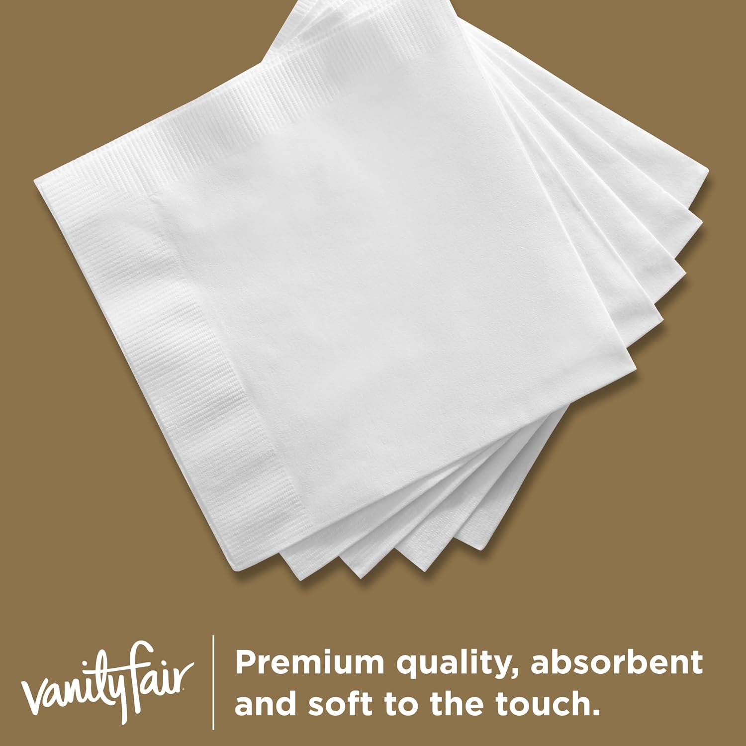 Vanity Fair Beverage Paper Napkins 40 Count 49x49