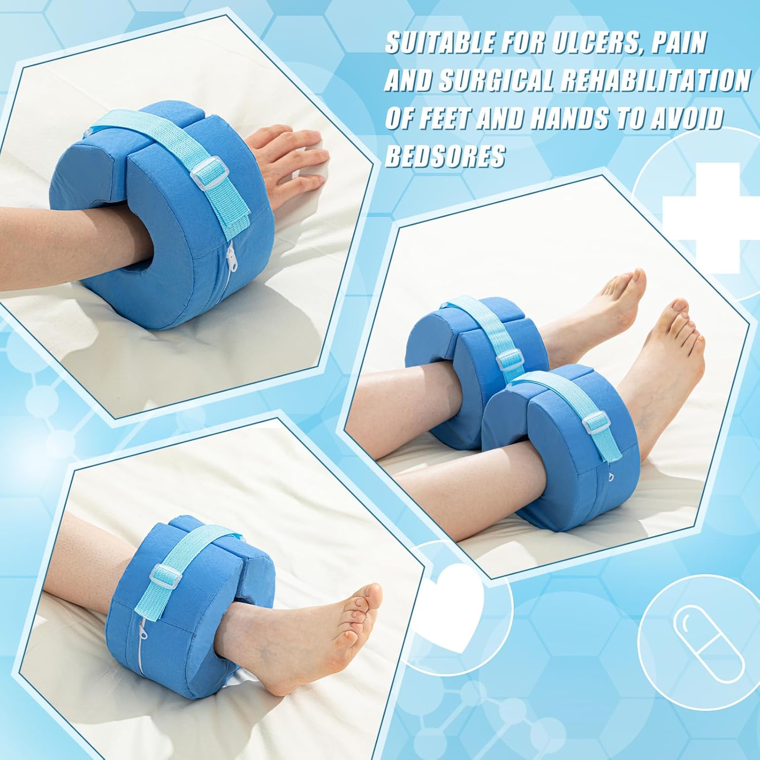Geiserailie 2 Pack Heel Cushions for Pressure Sores