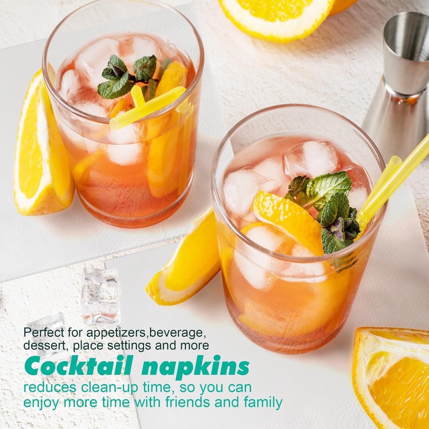 500 Count 2-Ply White Disposable Cocktail Napkins