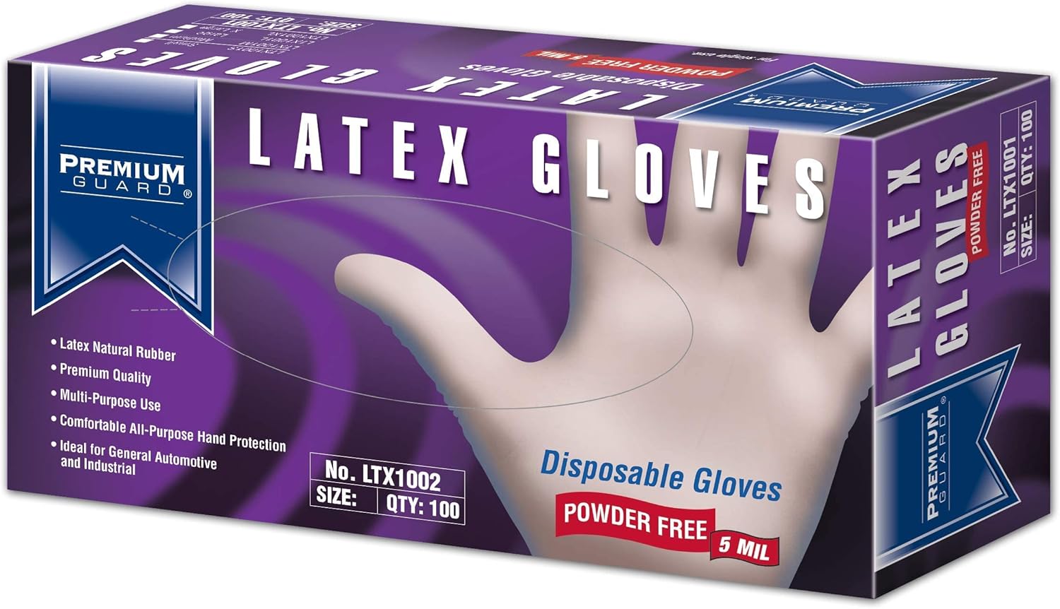 Premium Guard Disposable Latex Gloves XL 100 per Box
